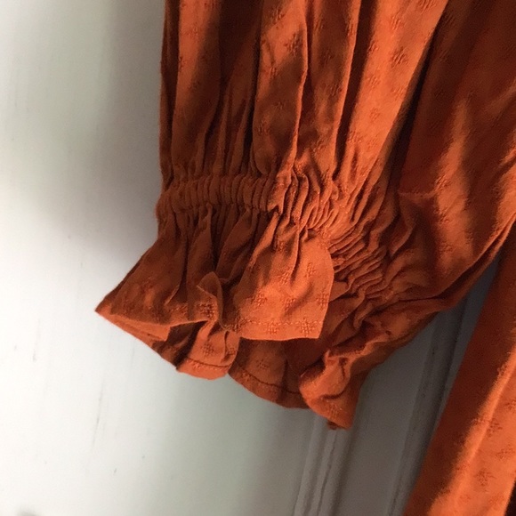 NWT Plus Size XXL universal thread eyelet  round neck dress rust burnt orange - Picture 5 of 6